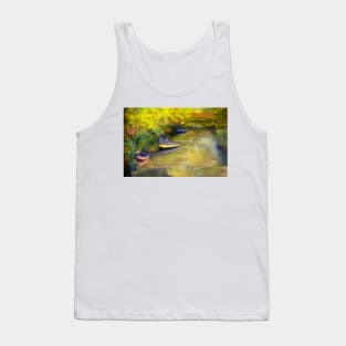 River Boats in the Oxford Botanic Gardens, United Kingdom Tank Top